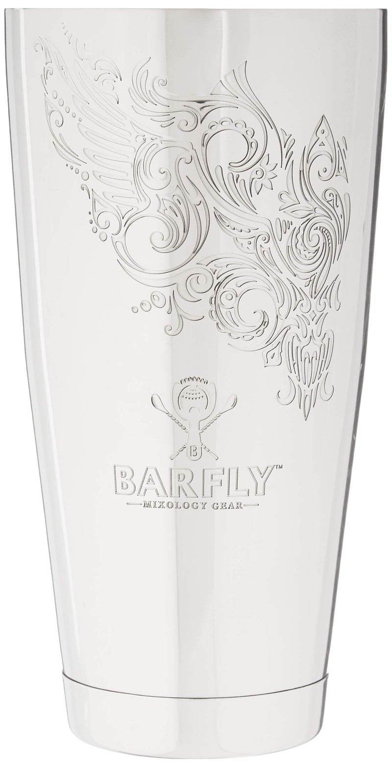 Barfly Cocktail Tin, Large 28 oz (828 ml), Stainless Steel, Logo Etch